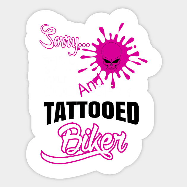 Tattooed Biker Sticker by veerkun